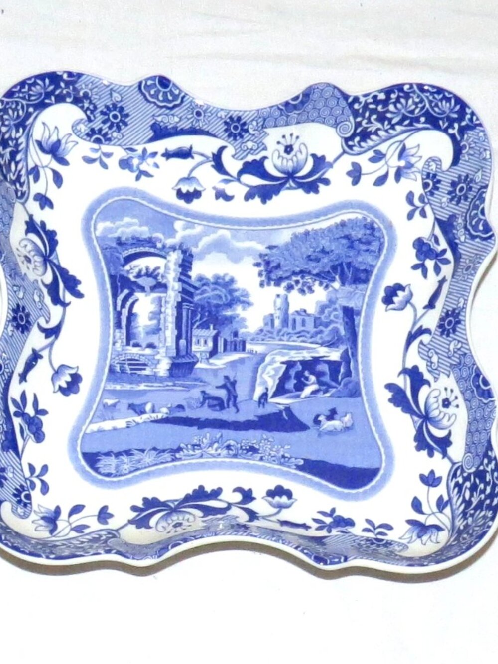 Spode Blue Italian Devonia Tray (BLIS445-X) (7.75 in.) Excellent Condition